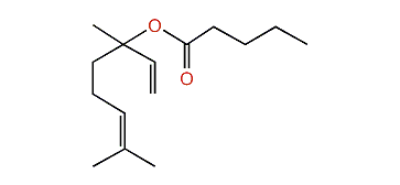 3,7-Dimethyl-1,6-octadien-3-yl pentanoate